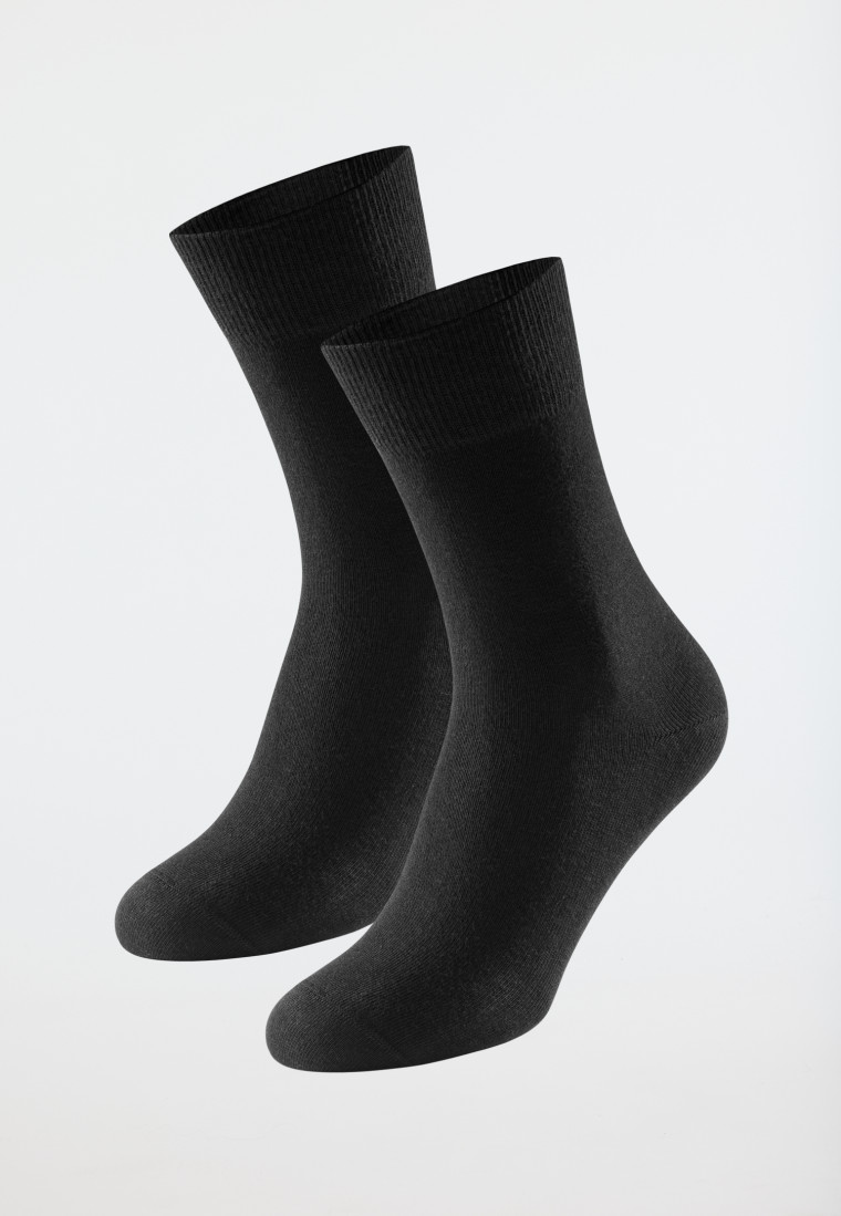 Herrensocken 2er-Pack Organic Cotton schwarz - 95/5