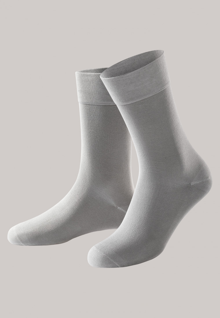 Herrensocken merzerisierte Baumwolle silber - selected! premium