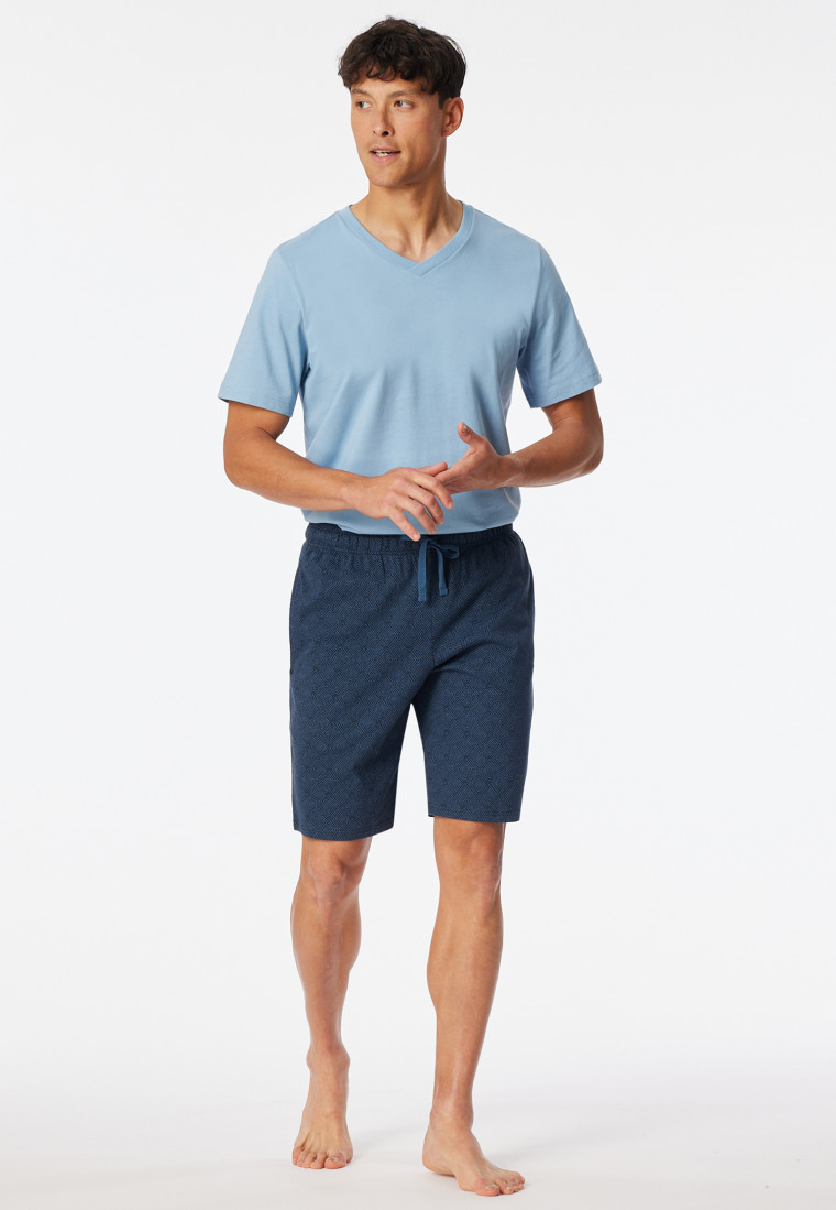 Korte broek atlantisch blauw patroon - Mix+ Relax