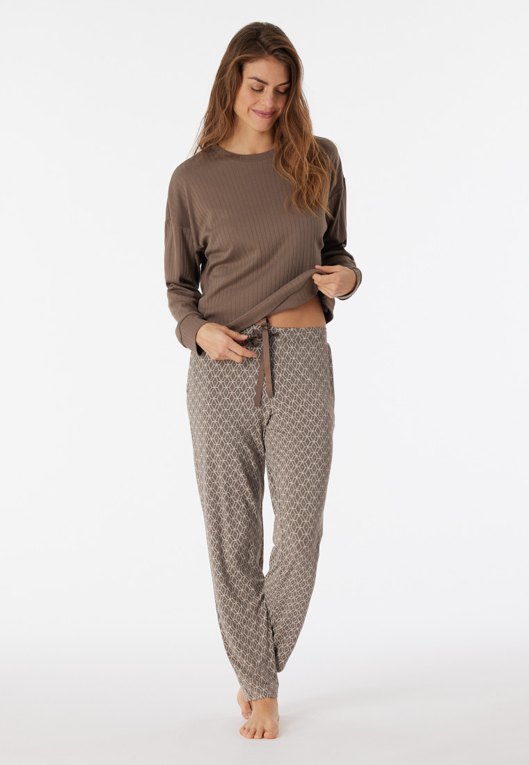 Pants long/extra long modal taupe - Mix & Relax