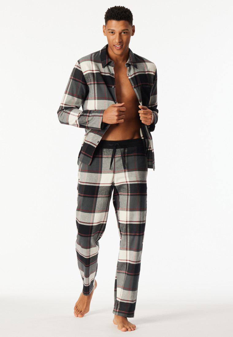 Hose lang Flanell Karos multicolor - Mix+Relax