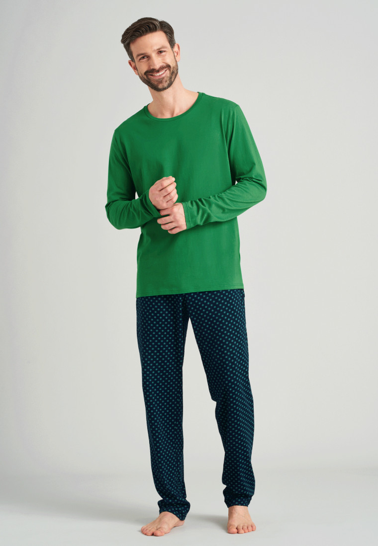 Pantalon long vert à motifs - Mix + Relax