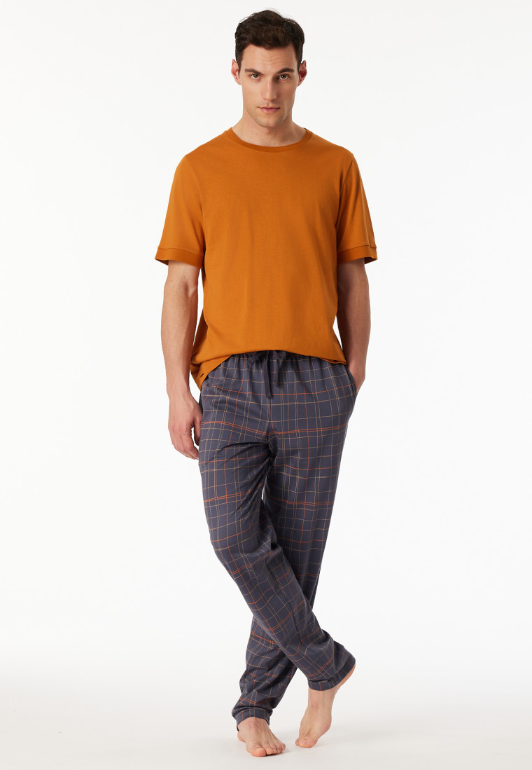 Pantalon long carreaux graphite imprimé - Mix+Relax