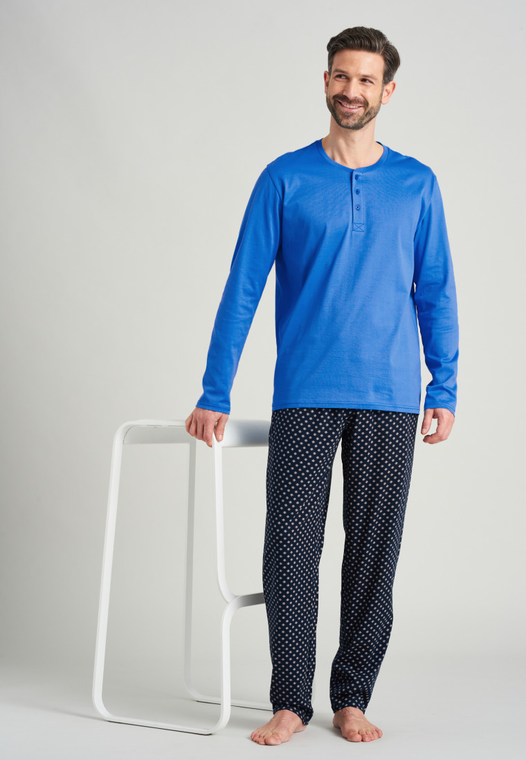 Pantaloni lunghi con fantasia blu notte - Mix + Relax