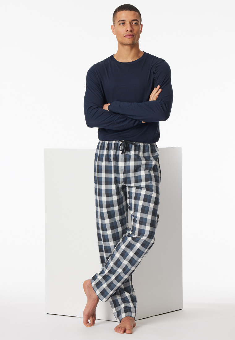 Pantalon long matière tissée multicolore à carreaux - Mix+Relax