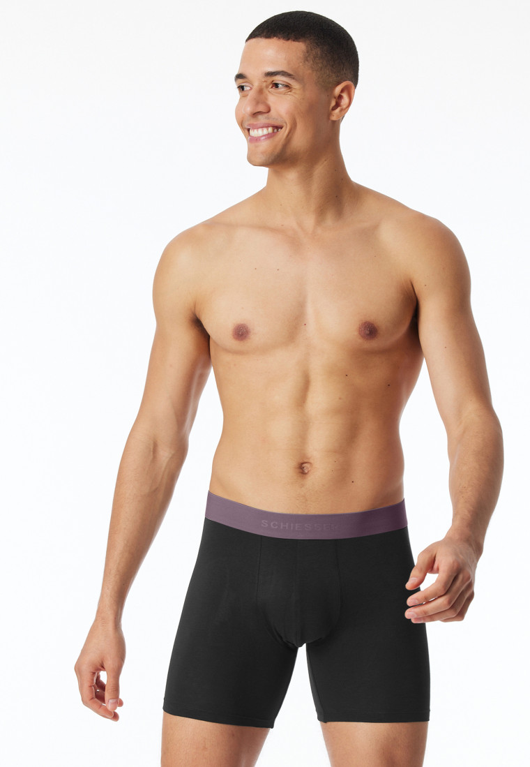 Long shorts 2-pack Organic Cotton woven elastic waistband multi-colored - 95/5