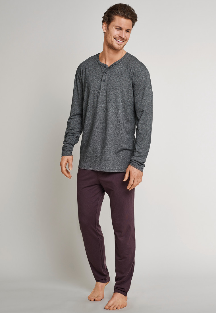 Loungehose lang Jersey rotbraun - Mix & Relax Cotton Modal
