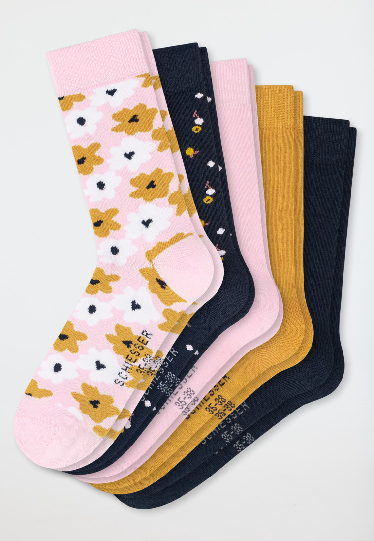 Lot de 5 paires de chaussettes coton unies - Chaussettes Enfant