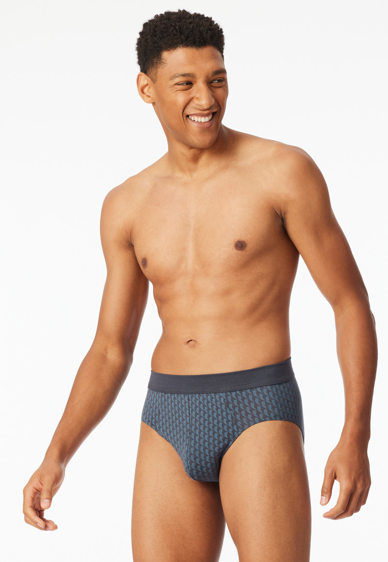 Mini briefs Organic Cotton patterned graphite - Comfort Fit