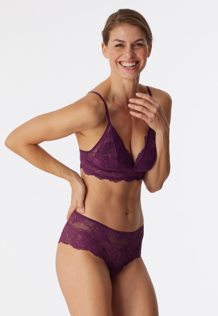 Culotte dentelle prune - Modal & Lace