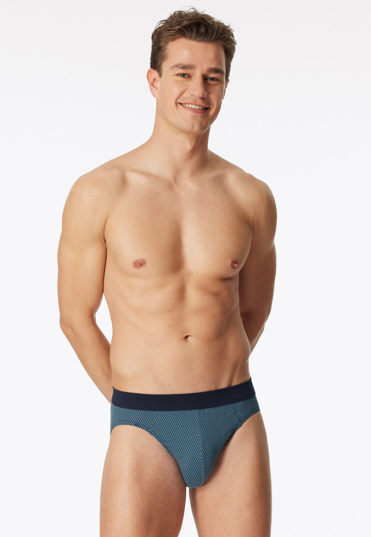 Rio-Slip Stretch Organic Cotton gemustert blaugrau - 95/5