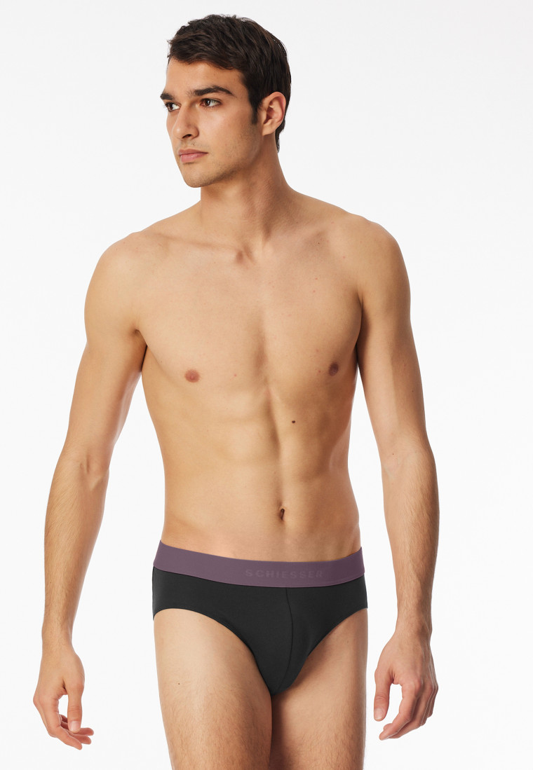Rio briefs 3-pack Organic Cotton woven elastic waistband multi-colored - 95/5