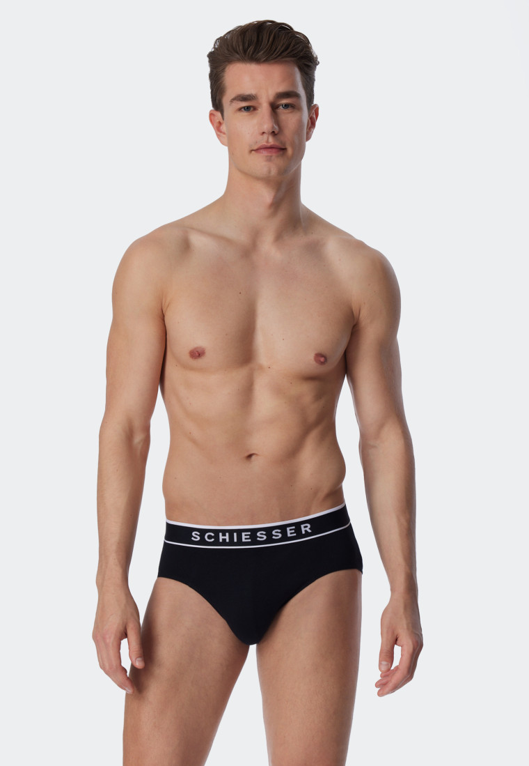 Schiesser Rio Three-pack Stretch-cotton Briefs in Grey for Men Mens Clothing Underwear Boxers briefs 