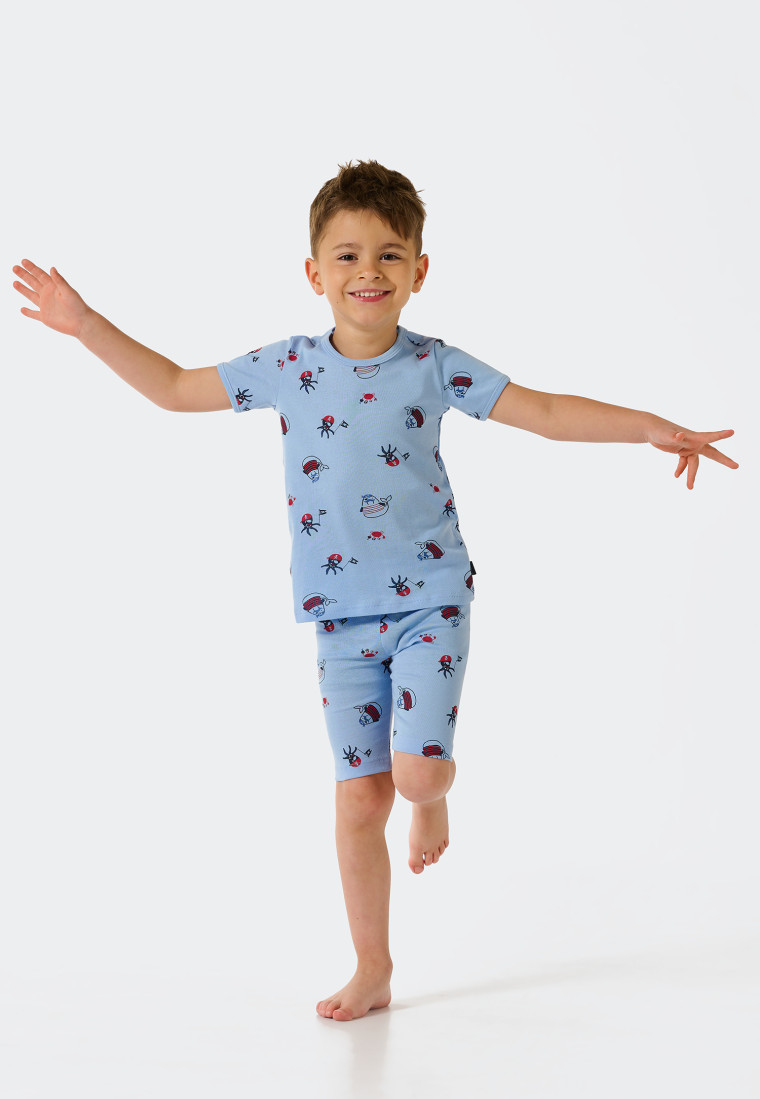 Pajamas short fine rib organic cotton seal pirates air - Boys World