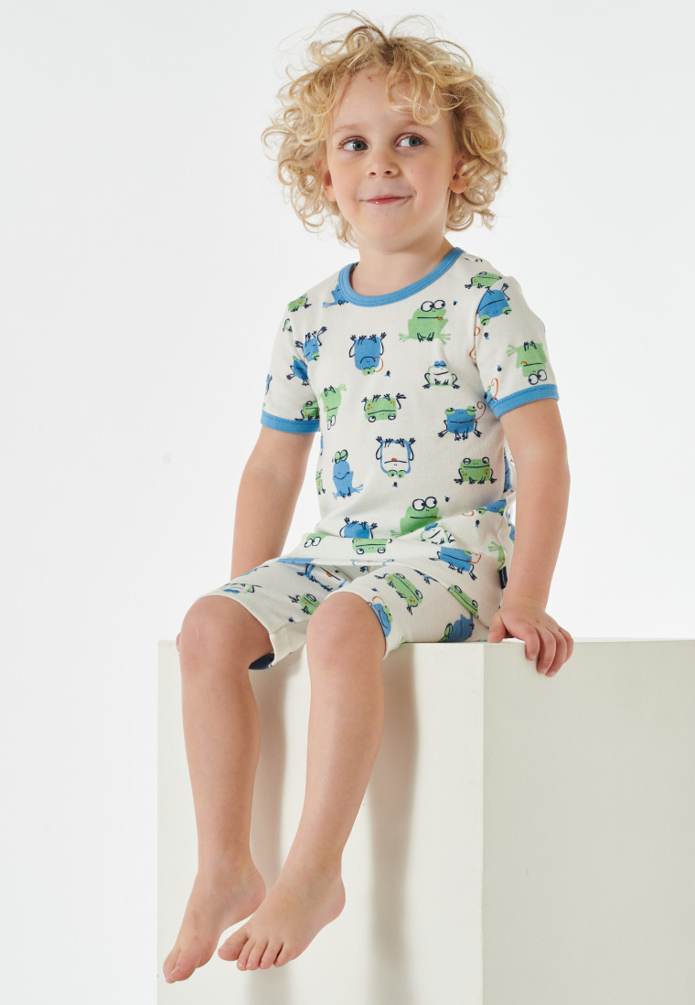 Pyjamas short frogs off-white - Natural Love