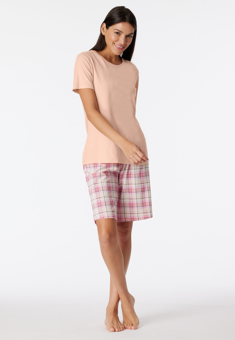 Pyjama short perzik zweep - Comfort Essentials