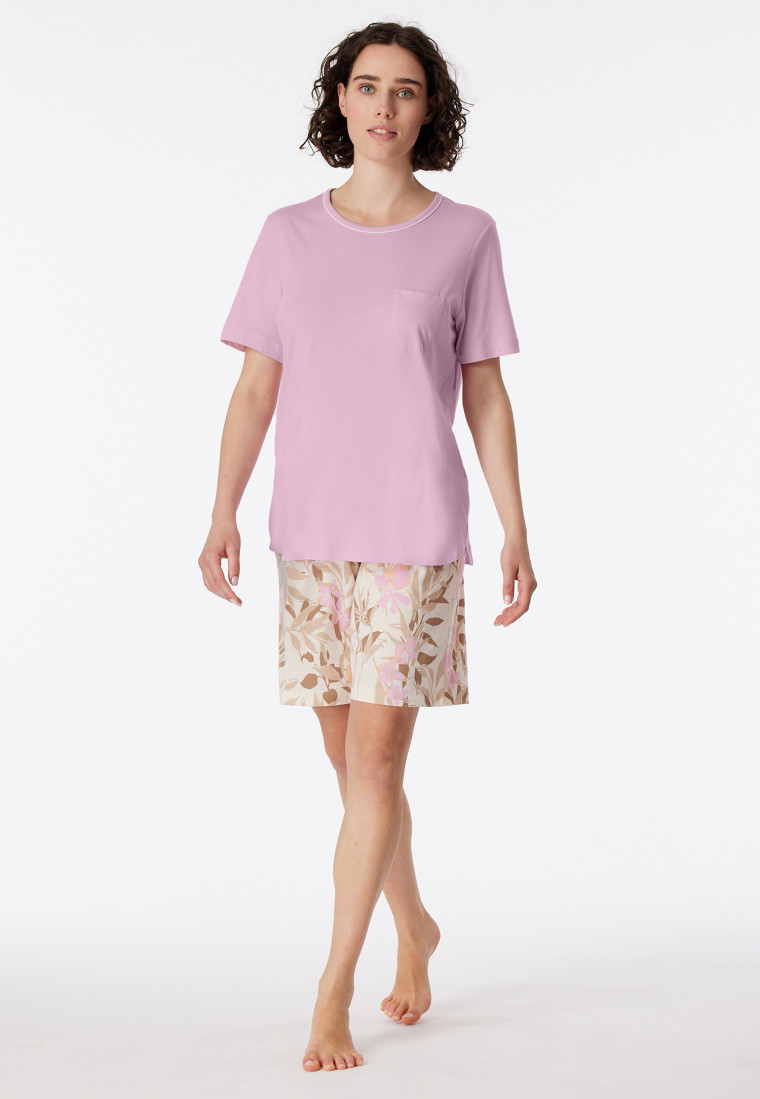 Pigiama corto rosa cipria - Comfort Nightwear