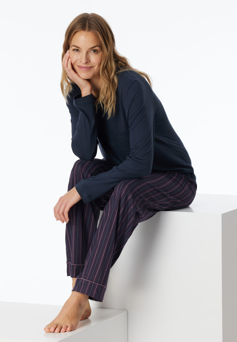 Schiesser Schlafanzug lang multicolor - Comfort Nightwear