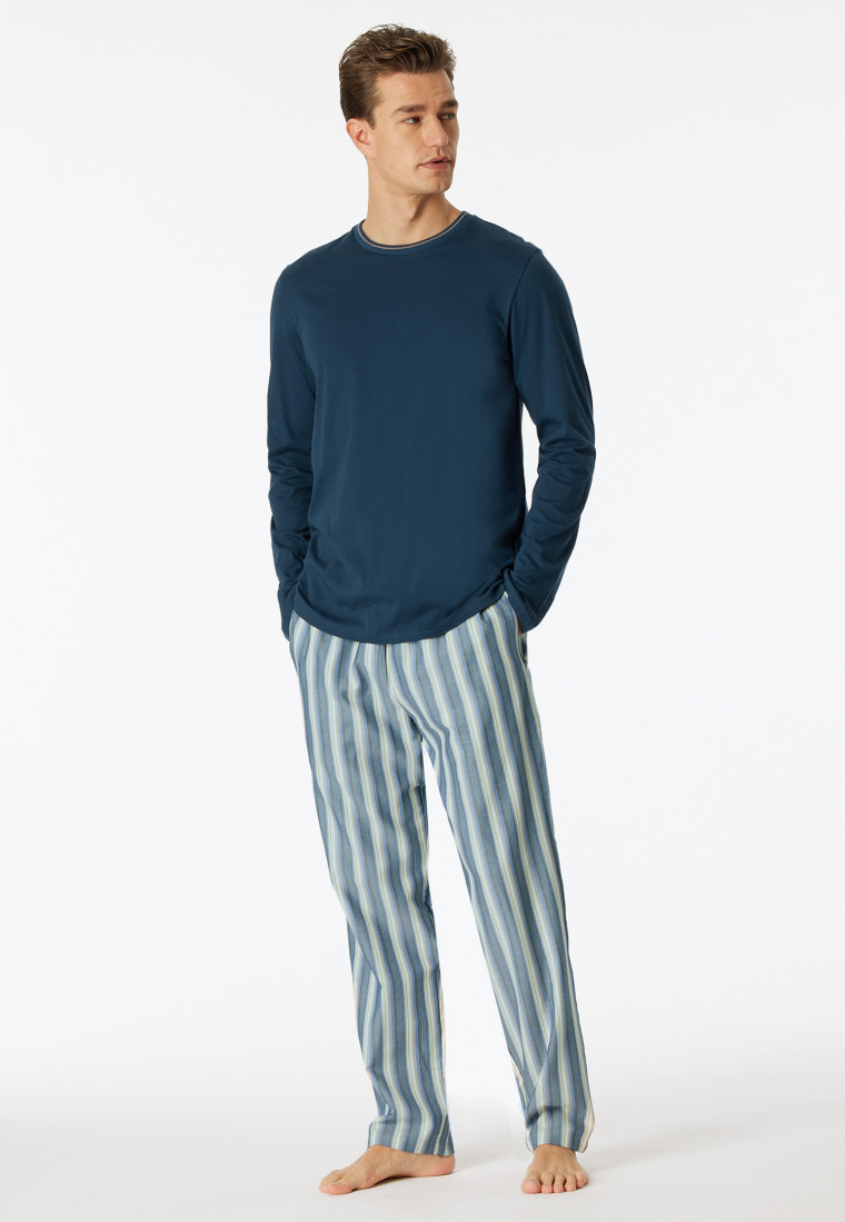 Pyjama long Coton biologique rayures admiral - selected ! premium