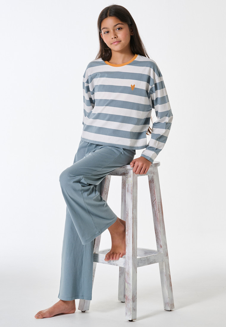 Pigiama lungo a righe multicolore - Teens Nightwear