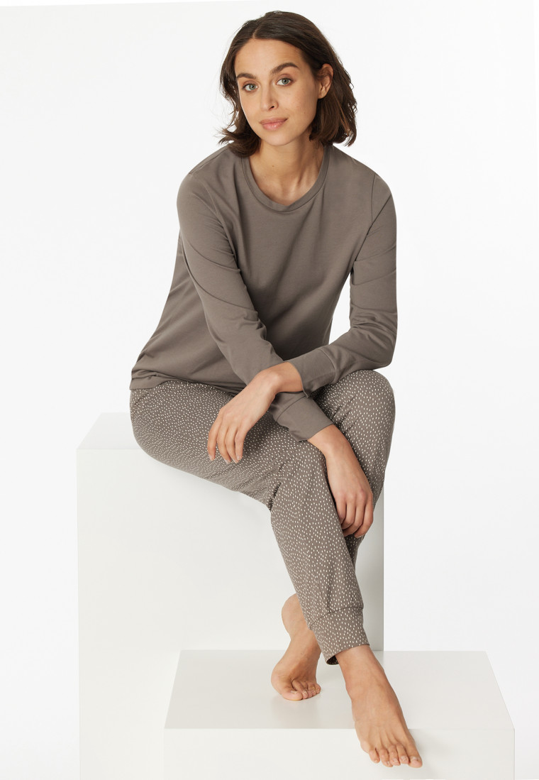 Pajamas long taupe - Comfort Essentials