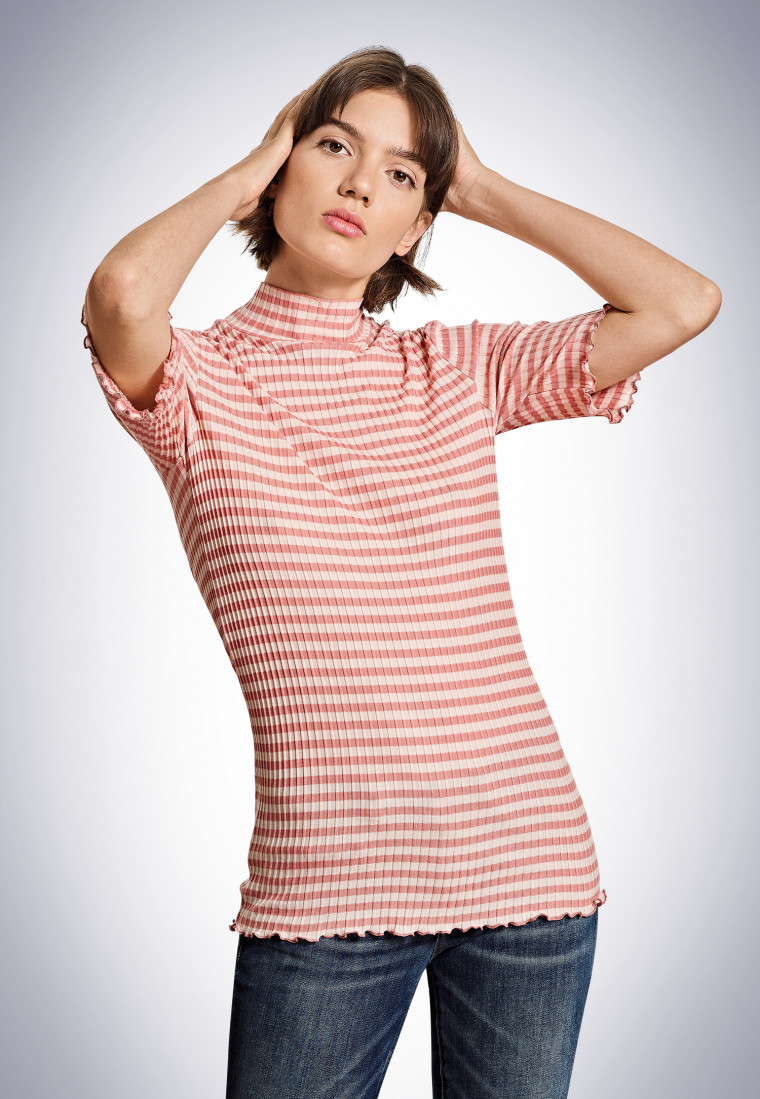 Shirt kurzarm apricot - Revival Helena