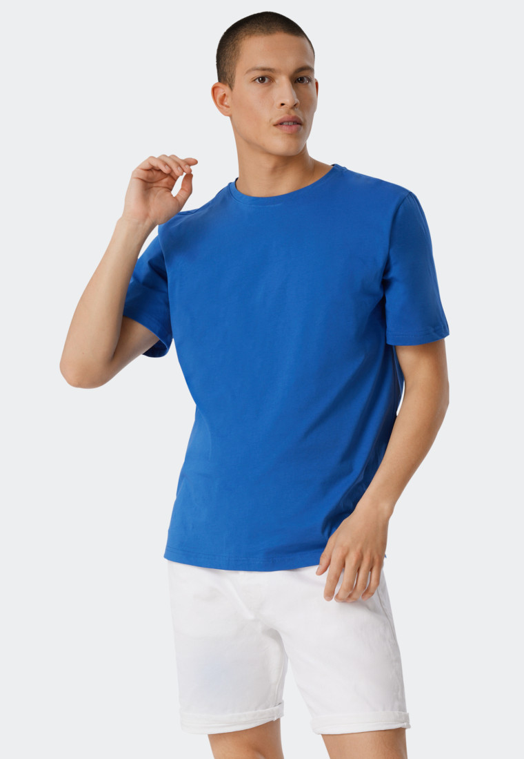 Shirt korte mouwen Atlantisch blauw - Revival Hannes