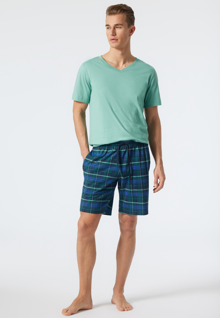 Shirt korte mouwen V-hals mineraal - Mix+Relax