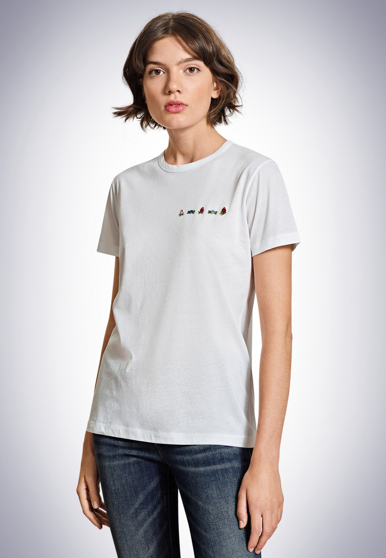Shirt short-sleeved white - Revival Carla