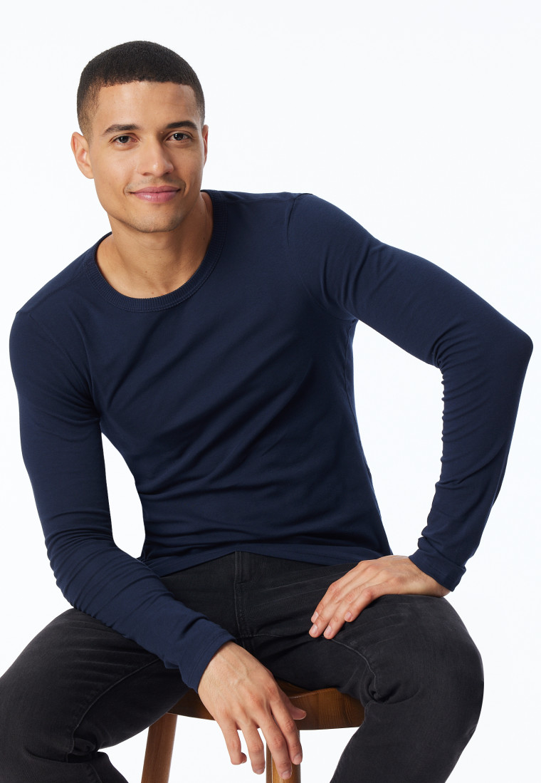 Dark blue long-sleeved shirt – Revival Ludwig