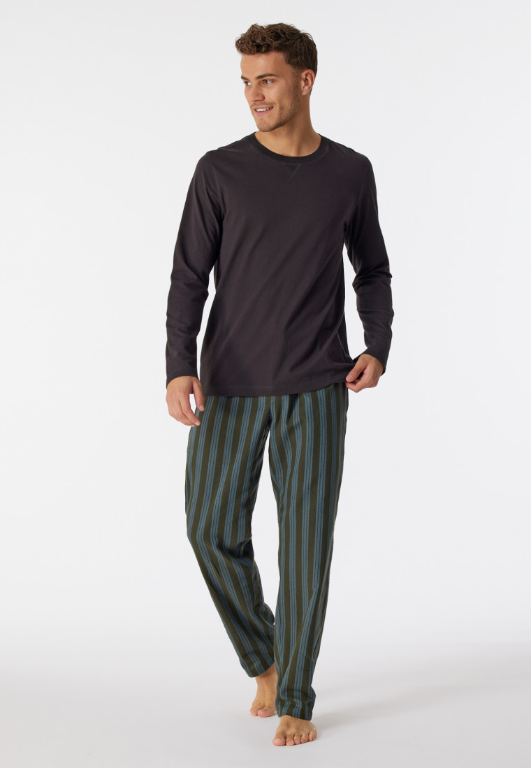 Shirt long-sleeved organic cotton anthracite - Mix & Relax