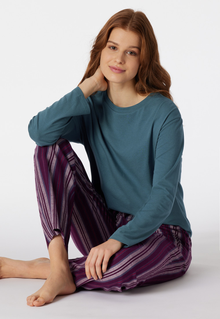 Shirt long-sleeved petrol blue - Mix & Relax