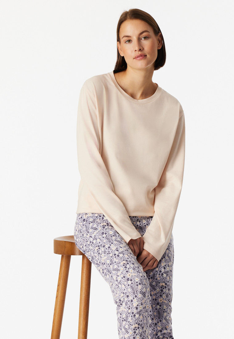 Shirt langarm rundhals champagner - Mix+Relax