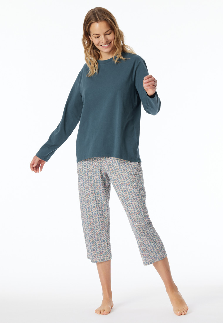 Schiesser Shirt langarm rundhals jeansblau - Mix+Relax