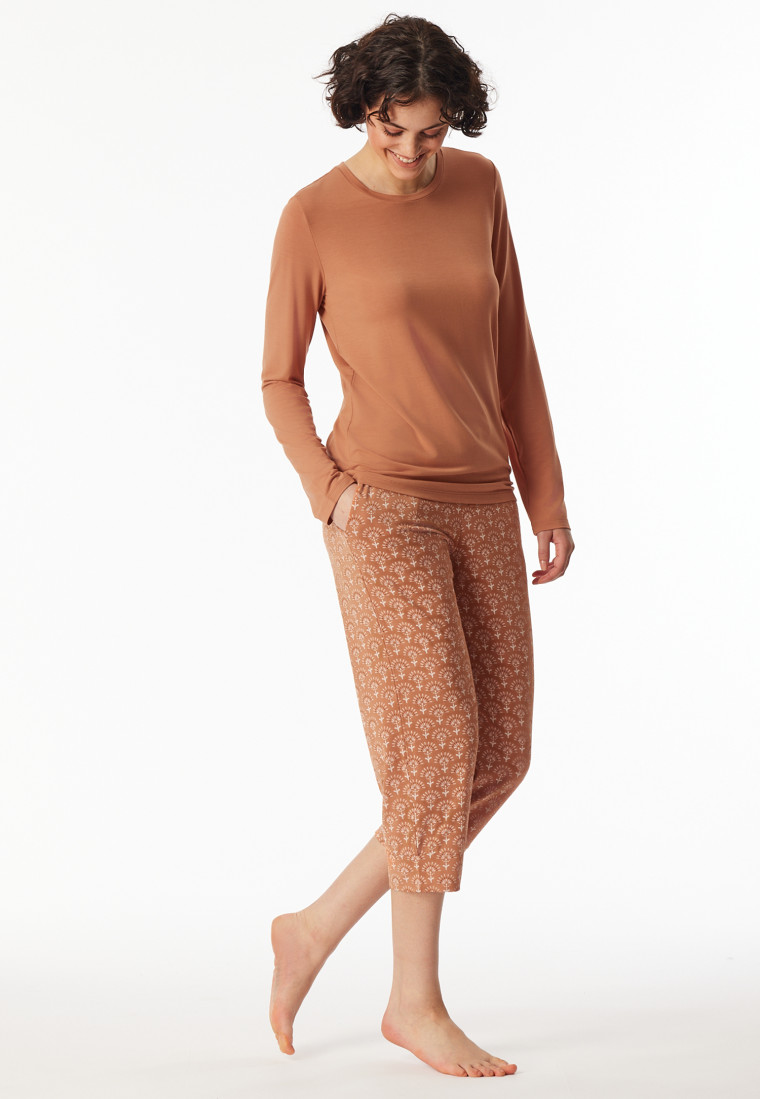 Shirt langarm rundhals rost - Mix+Relax