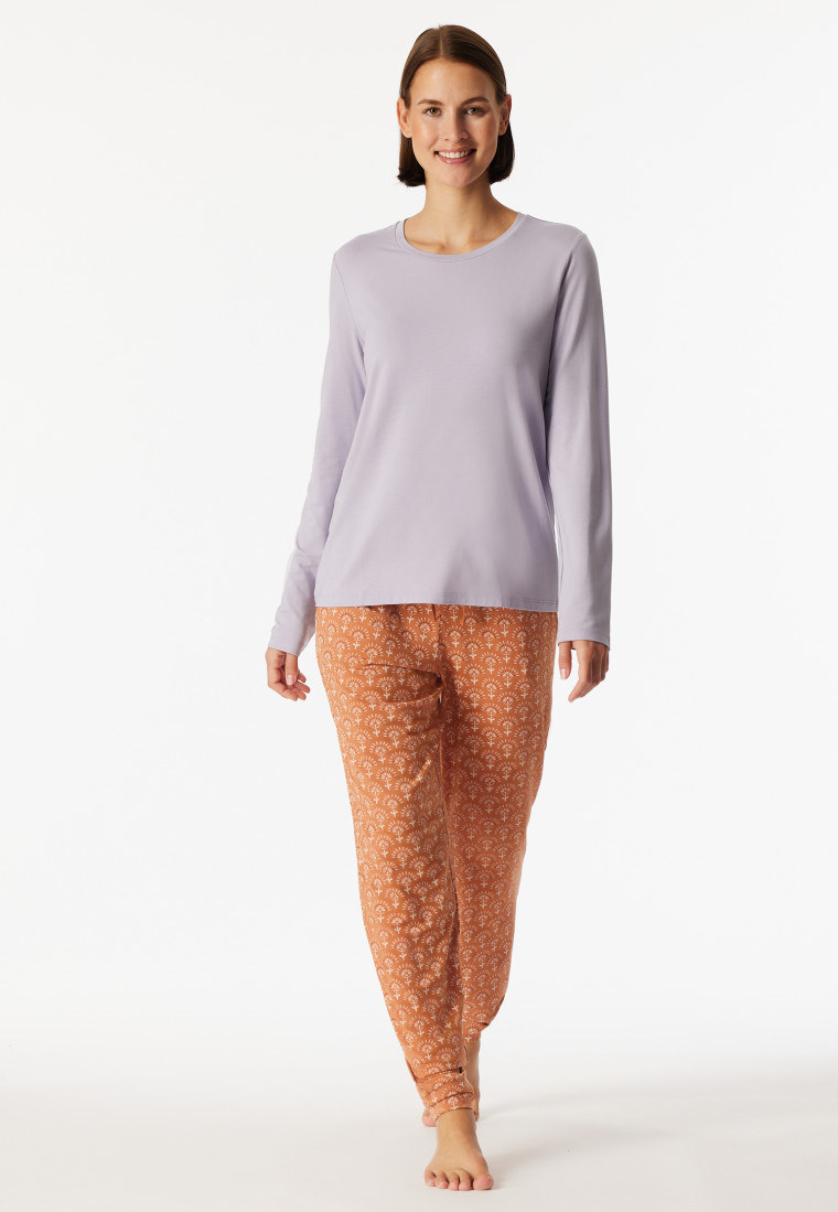 Shirt langarm rundhals veilchen - Mix+Relax