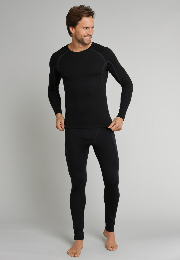 Calda maglia intima termica a manica lunga di colore nero - Sport Thermo Light