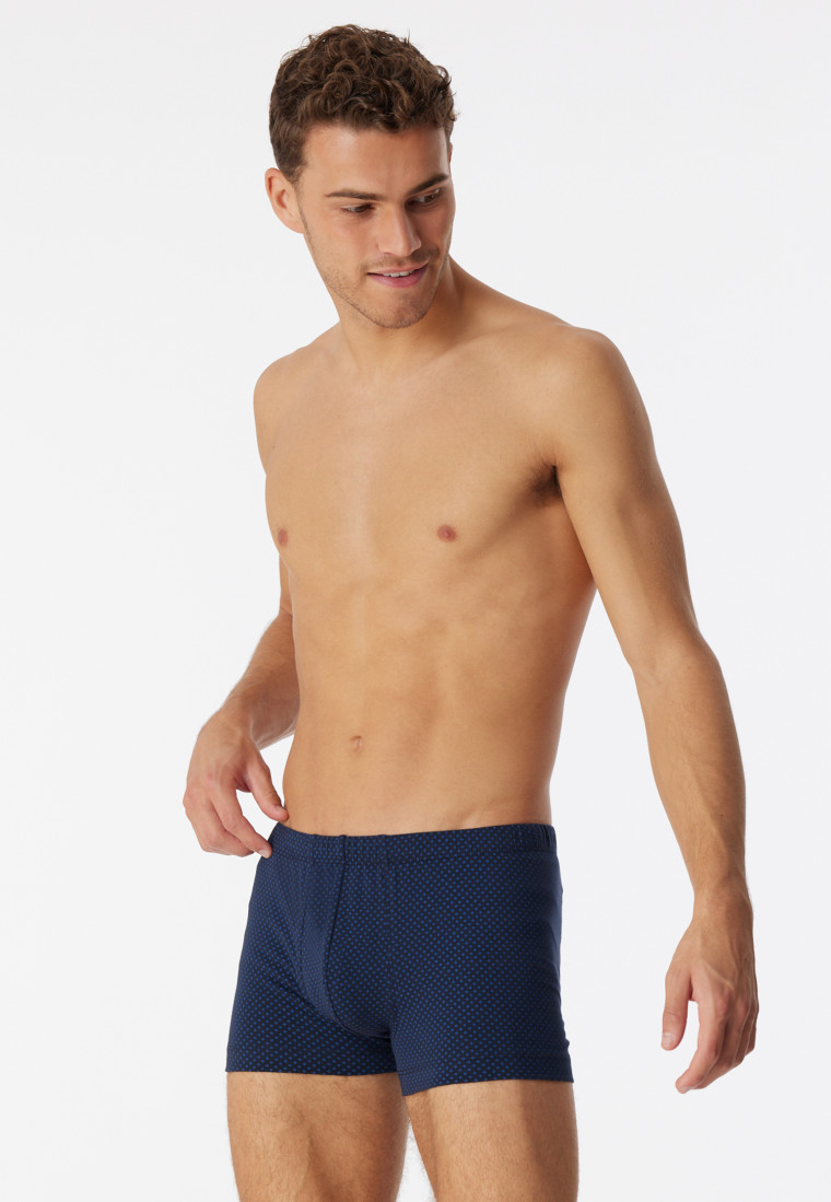 Boxer bleu foncé imprimé - Cotton Casuals