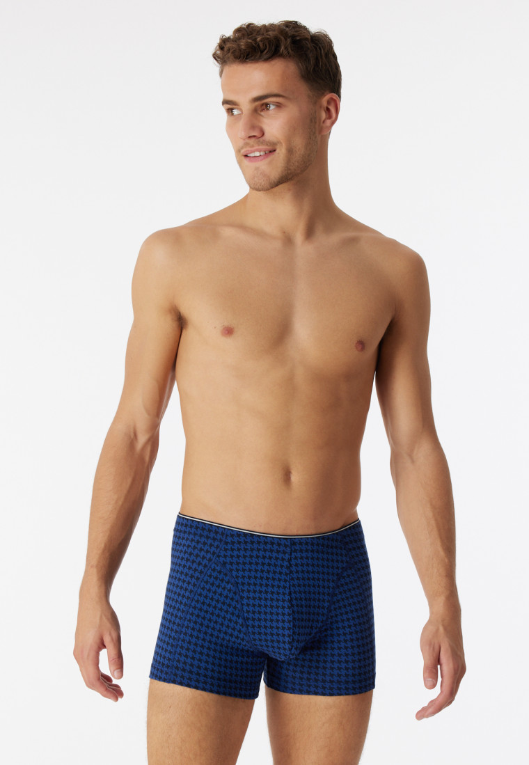 Pantaloncini in cotone biologico con fantasia, blu marino - 95/5