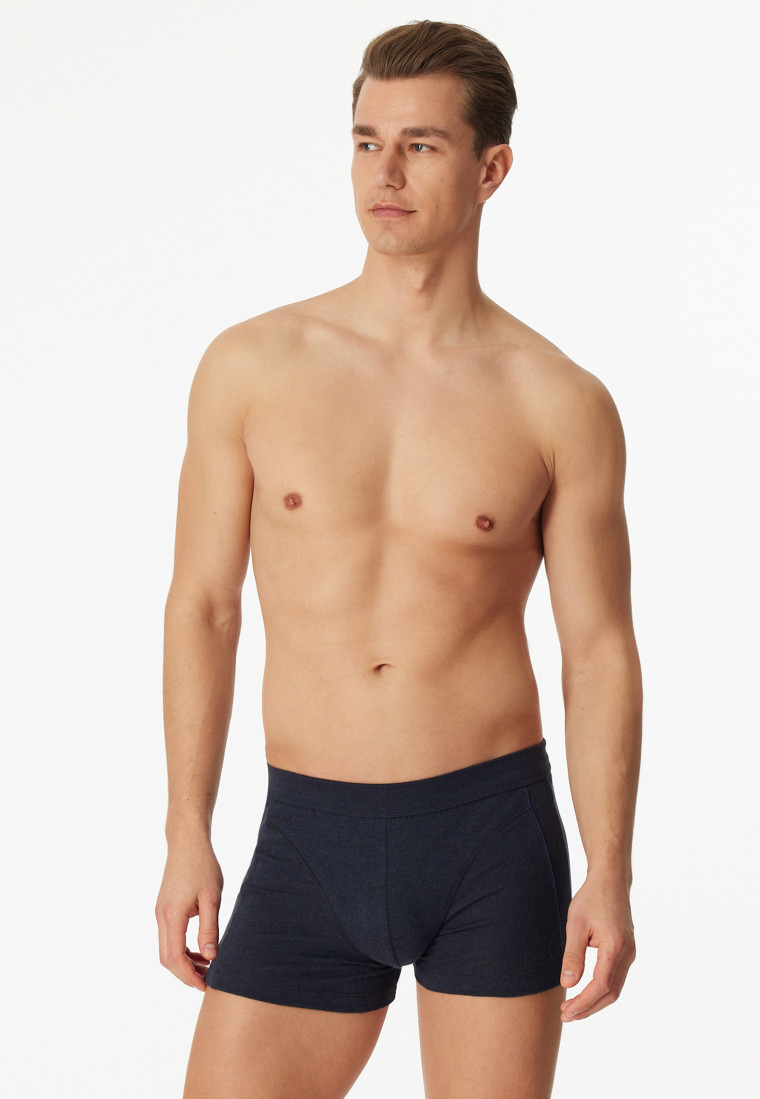 Shorts biologisch katoen biezen blauw-gemêleerd - Comfort Fit