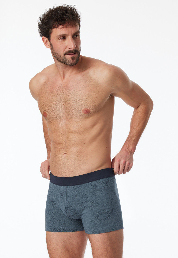 Short Paisley nachtblauw - Fine Interlock