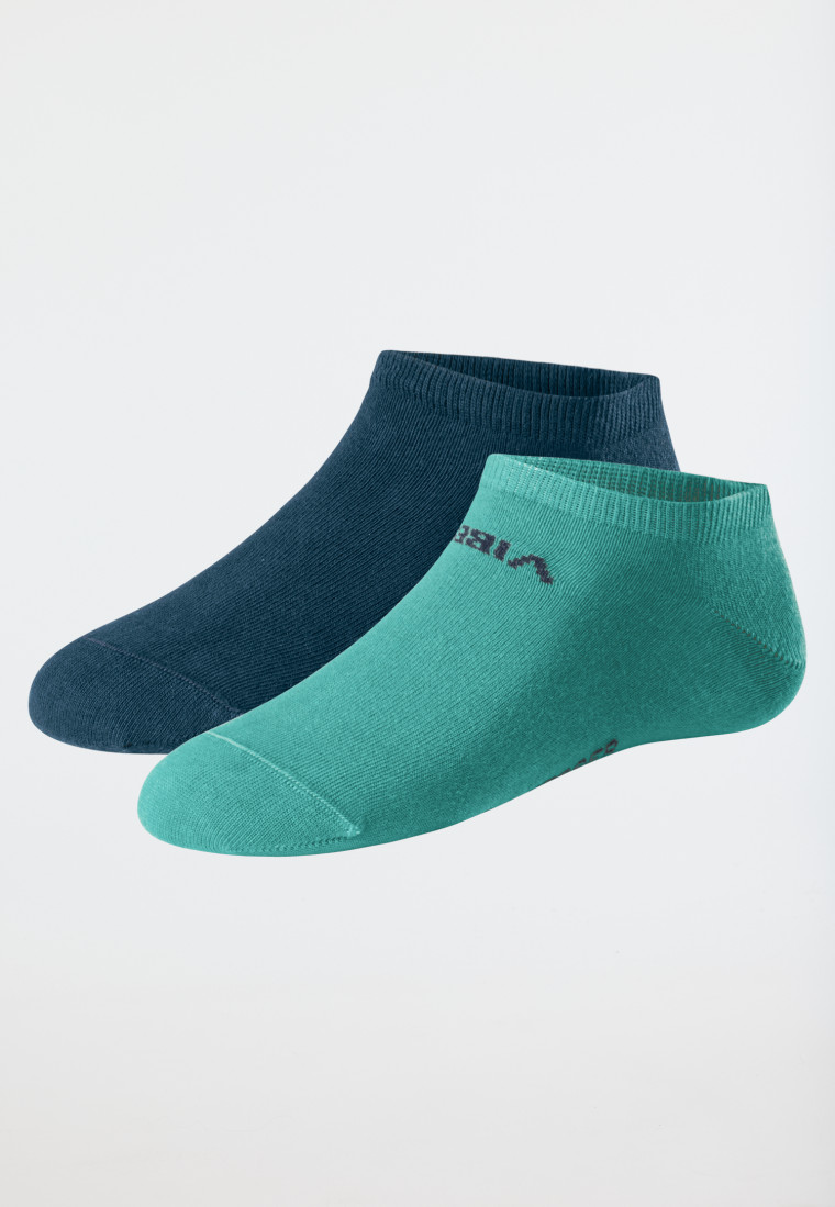 Stay-fresh sneaker socks 2-pack blue/green - Fashion