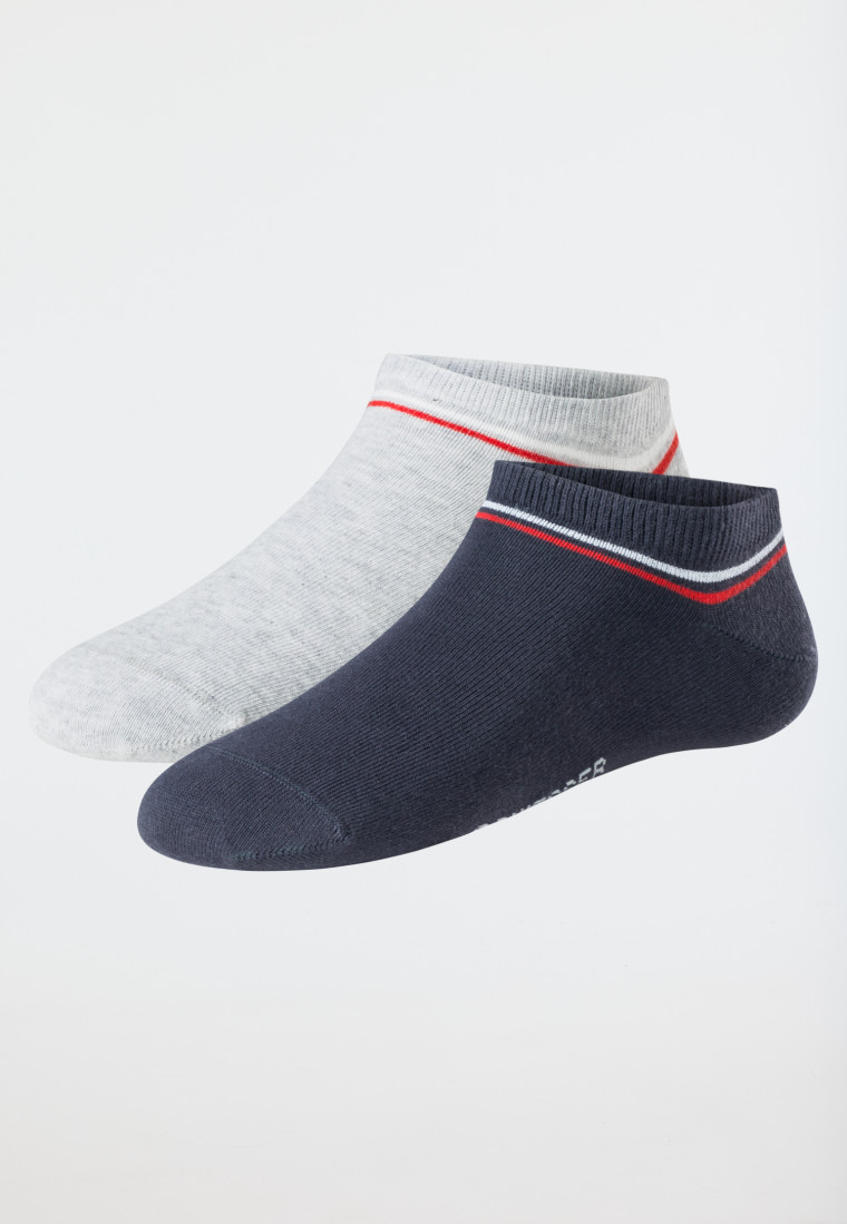 Stay-fresh sneaker socks 2-pack gray - Fashion