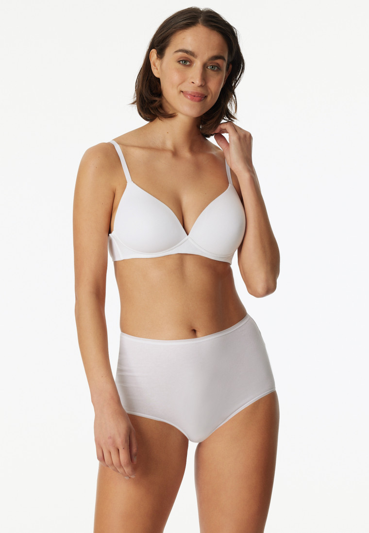 Soutien-gorge doux coton bio à coques blanc - 95/5