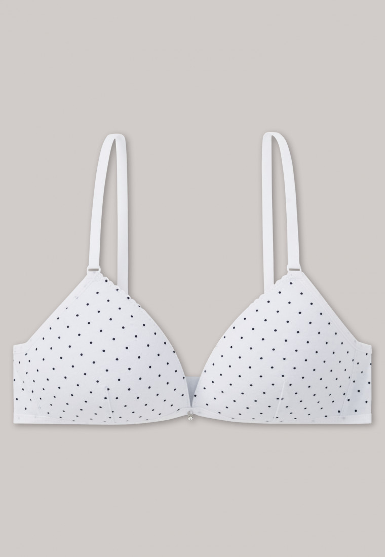 Soutien-gorge blanc sans armature à pois noirs - Original Classics