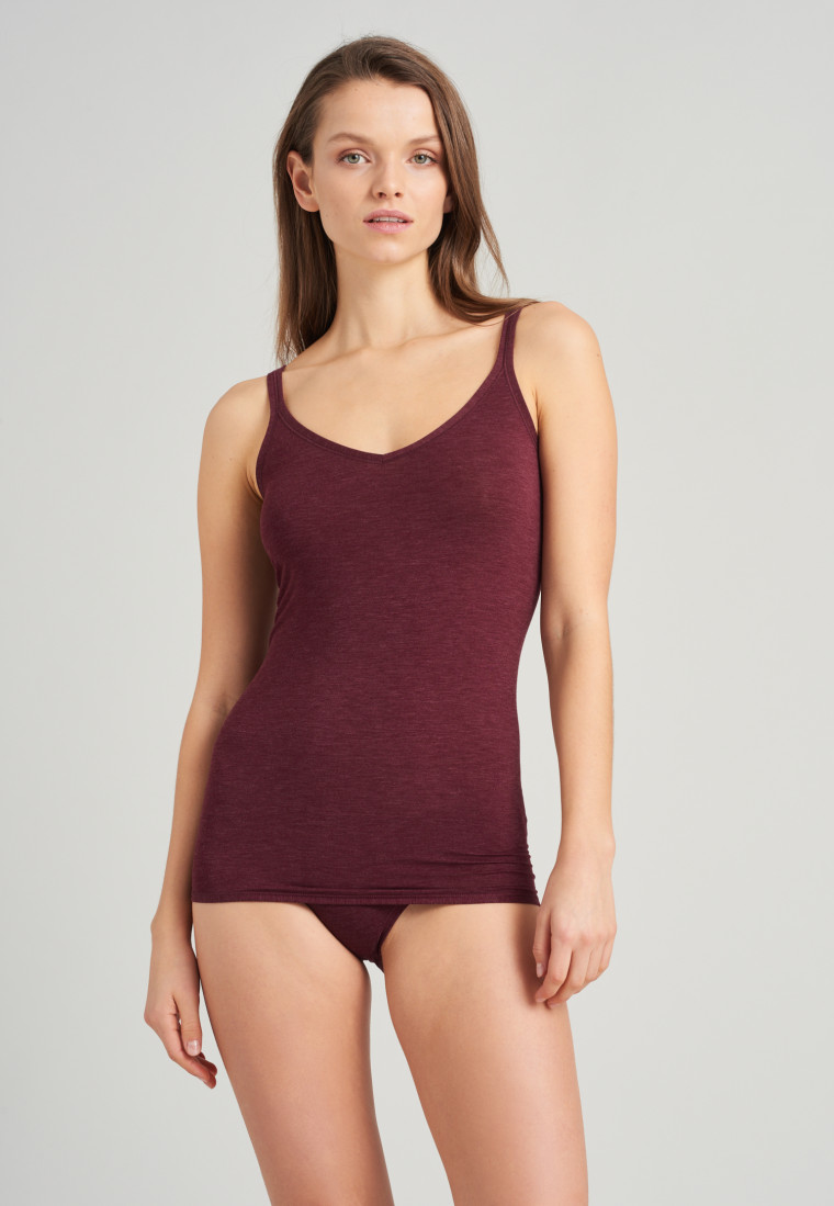 Top spaghetti bordeaux-rouge - Personal Fit