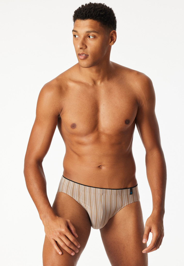 Supermini slip rayé nougat - Long Life Soft