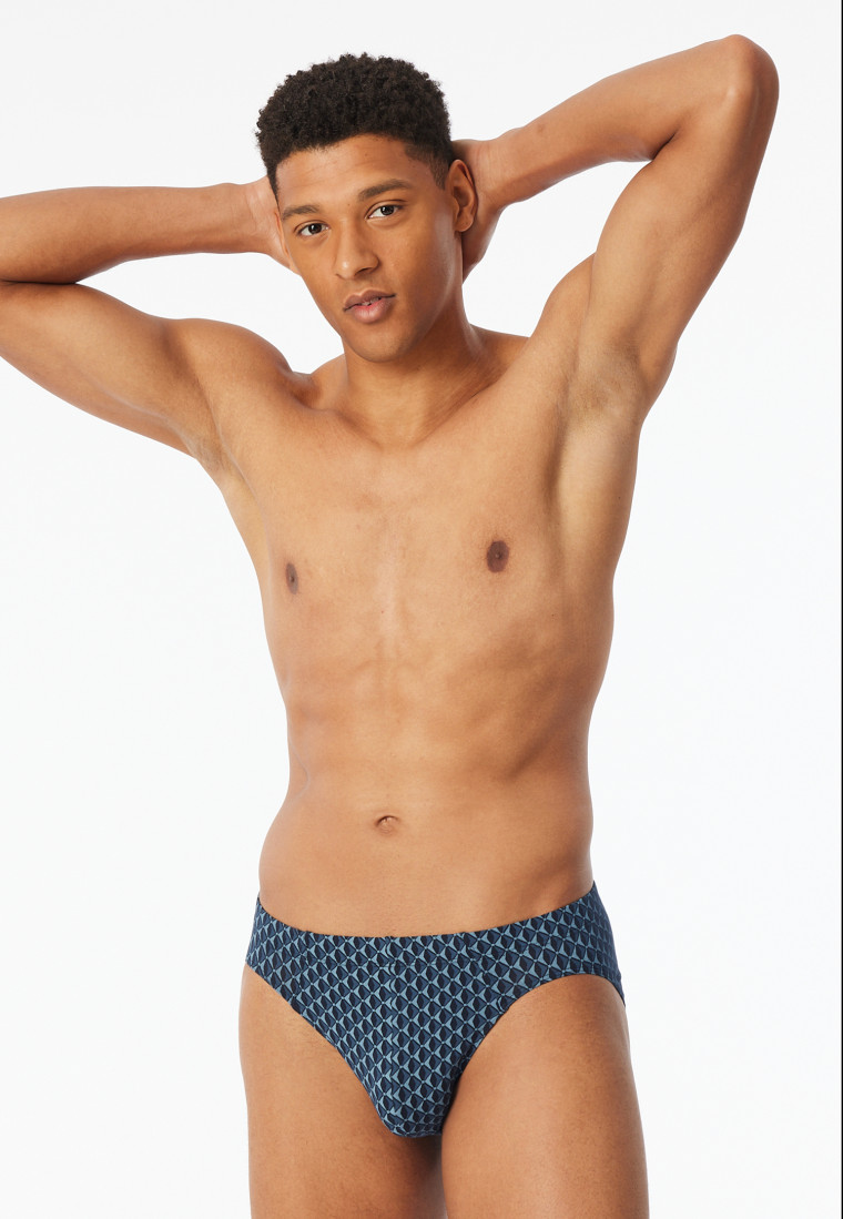 Supermini-Slip pacific blue gemustert - 95/5