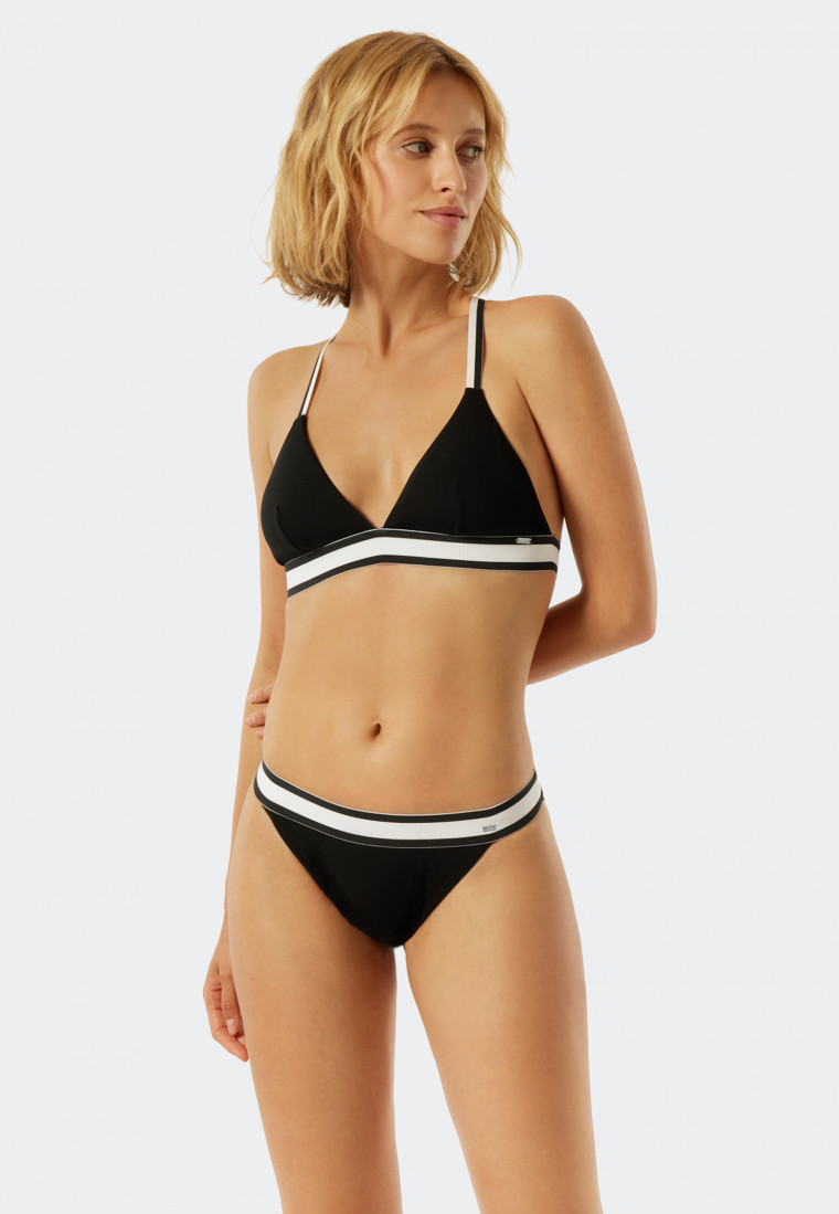 Tai-bikinislip gevoerd met elastische tailleband zwart  California Dream