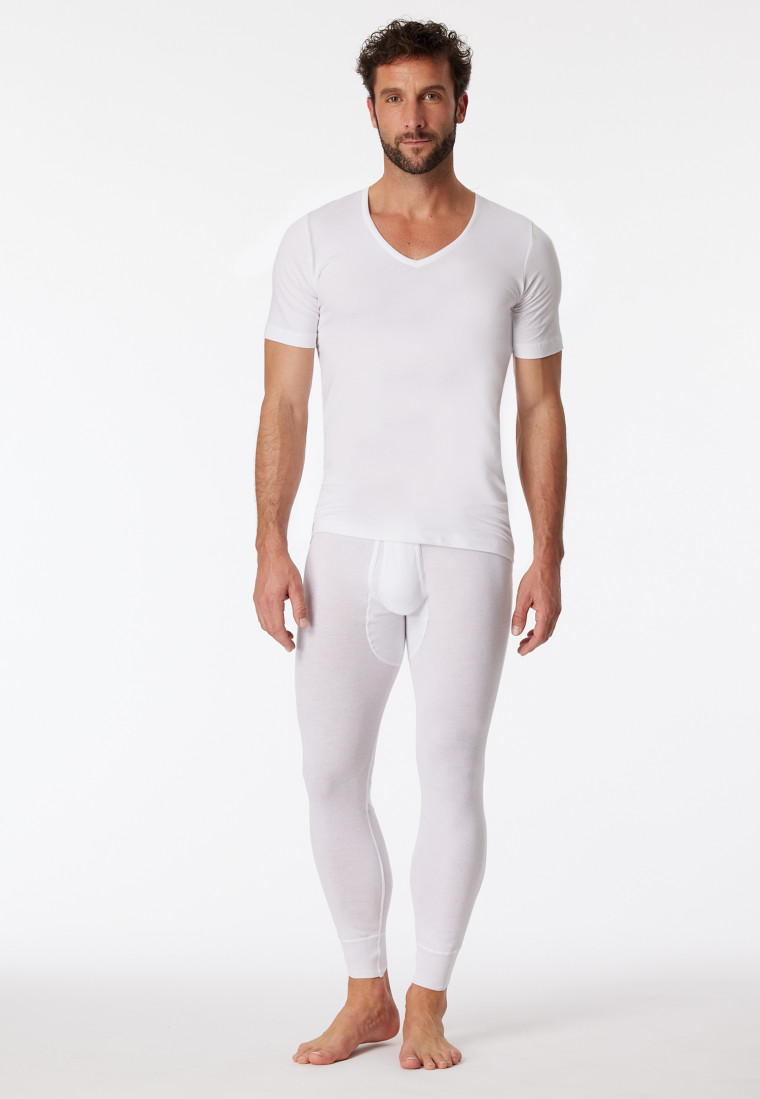 Long underpants with fly, white - Original Feinripp